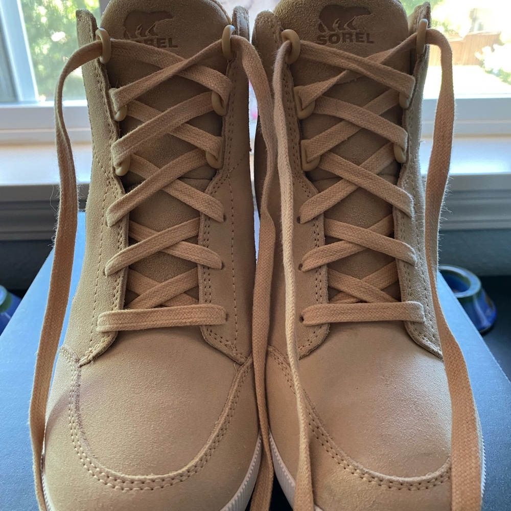 Sorel Cream High-Top Sneakers